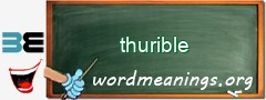 WordMeaning blackboard for thurible